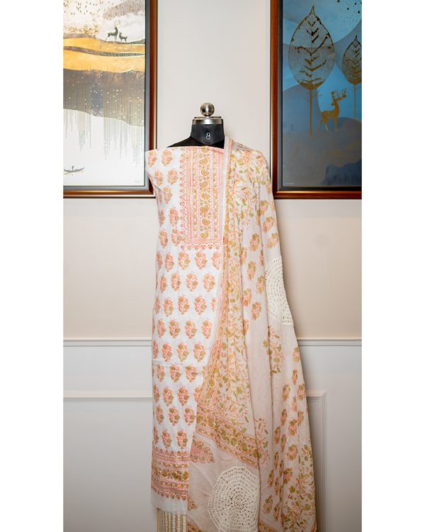 Serene Blossom – Pure Cotton Ethereal Suit