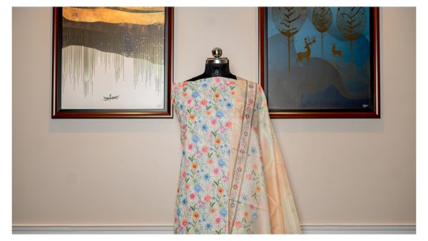 Celestial Bloom – Digital Kota Cotton Ensemble - Image 3