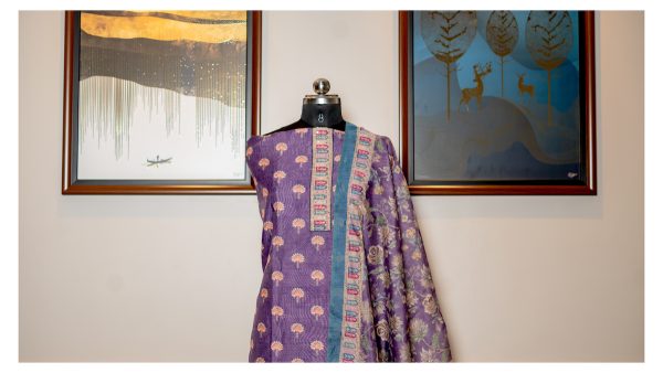 Royal Heritage – Chanderi Kantha Embroidery - Image 3
