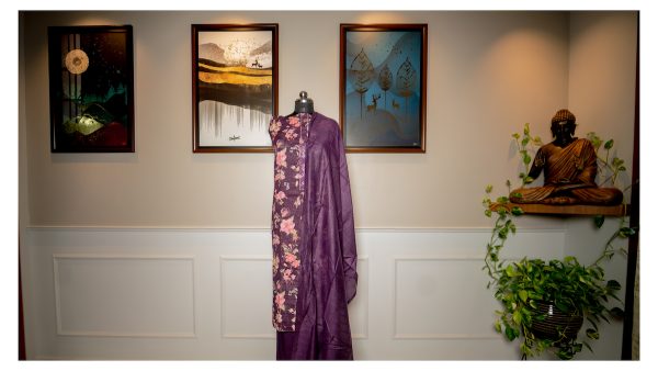 Violet Vibgyor – Floral Luxe Linen Ensemble - Image 3