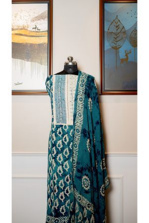 Indigo Serenade – Pure Cotton Artistry