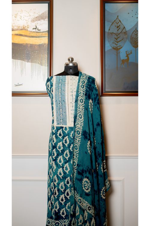Indigo Serenade – Pure Cotton Artistry