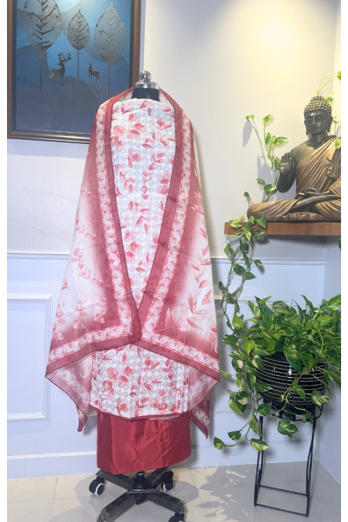 Blush Elegance – Kota Cotton Ensemble