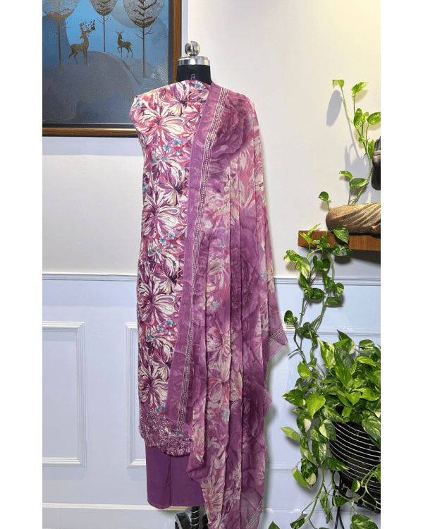 Mystic Orchid – Digital Slub Cotton Elegance